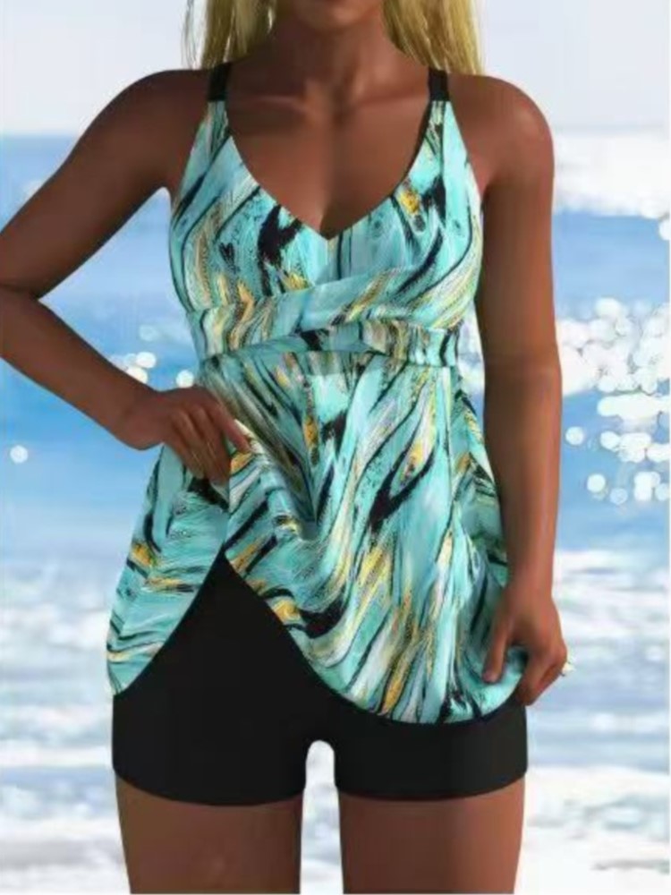Bath - Nowy Zestaw Tankini z Wysokim Stanem,