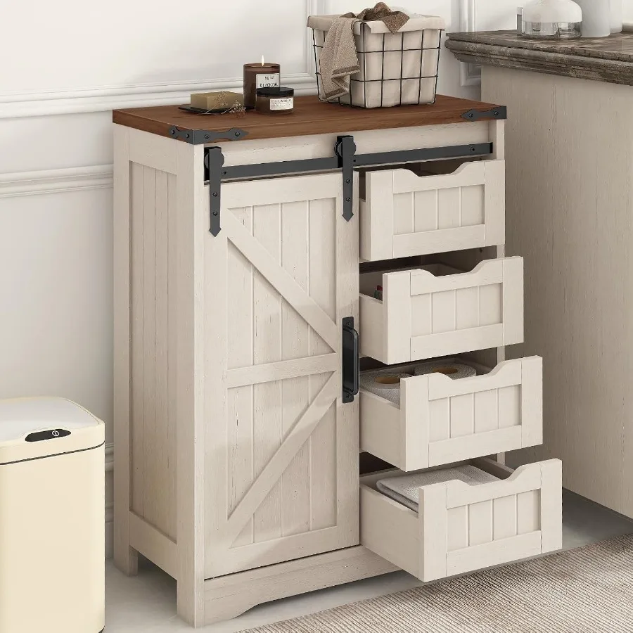 Kitchen - Szafka łazienkowa w stylu rustykalnym, idealna