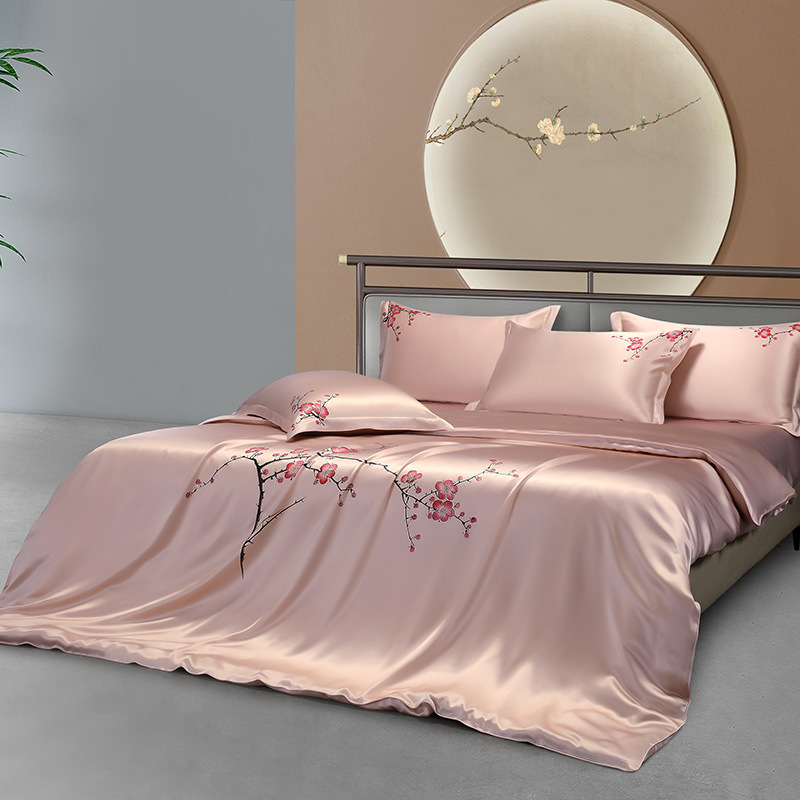 Aesthetic Floral Duvet Cover - 25mm Zestaw pościeli z jedwabiu morwowego
