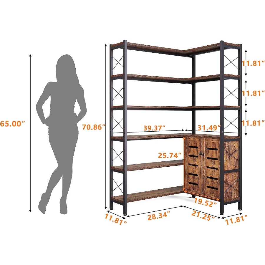 6-półkowa narożna biblioteczka – Storage & Organization recenzja i cena