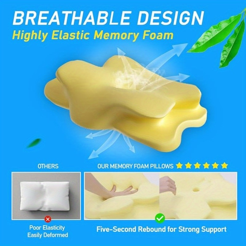 1 szt. Ergonomiczna poduszka o – Memory Foam Orthopedic Pillow Neck Pain recenzja i cena