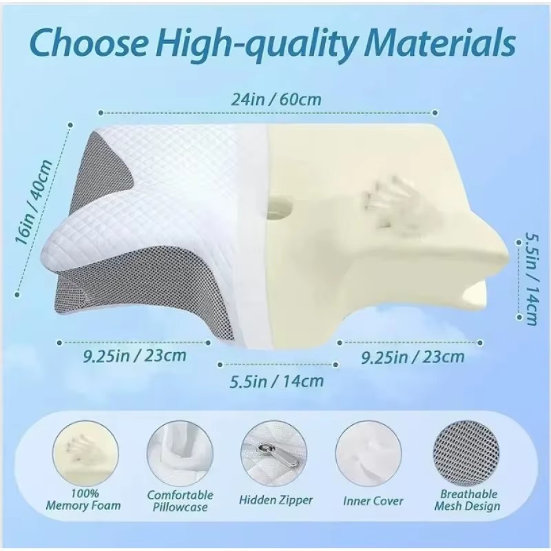 Oddychająca, ortopedyczna podu – Memory Foam Orthopedic Pillow Neck Pain recenzja i cena
