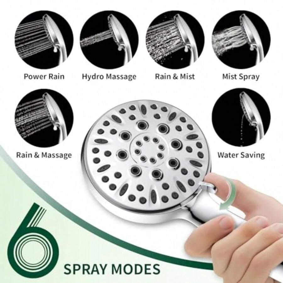 Głowica prysznicowa z 6 trybam – High Pressure Shower Head Handheld recenzja i cena