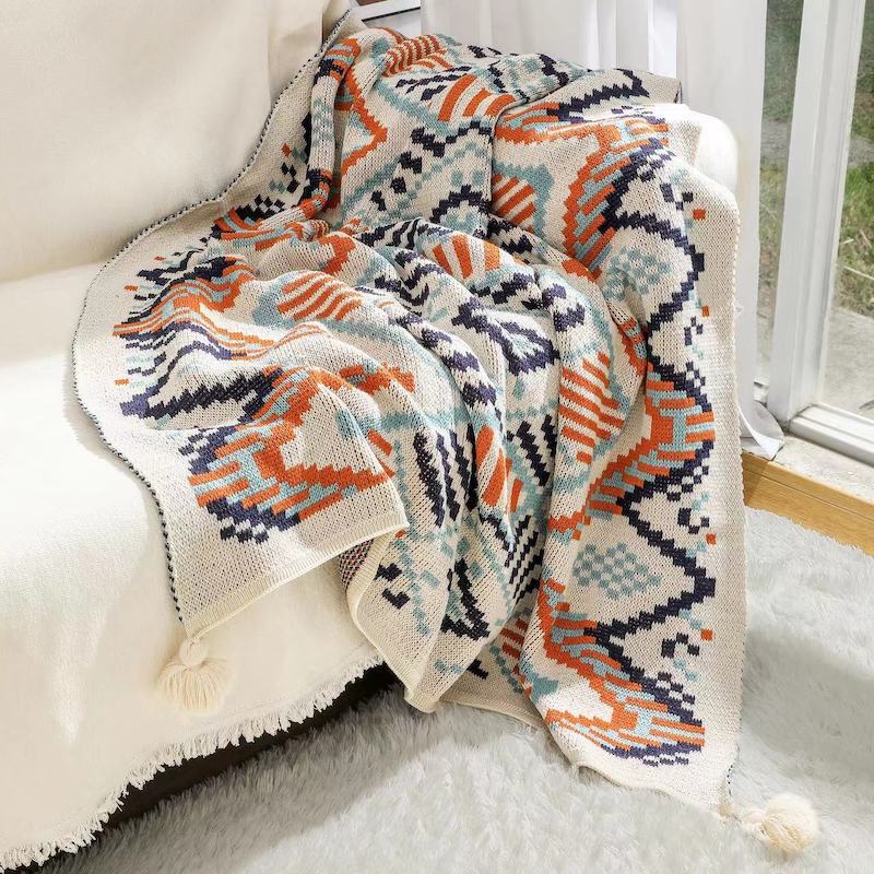 Koc Boho w stylu południowo-za – Boho Throw Blanket Fringe recenzja i cena